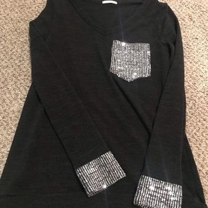 V neck long sleeve